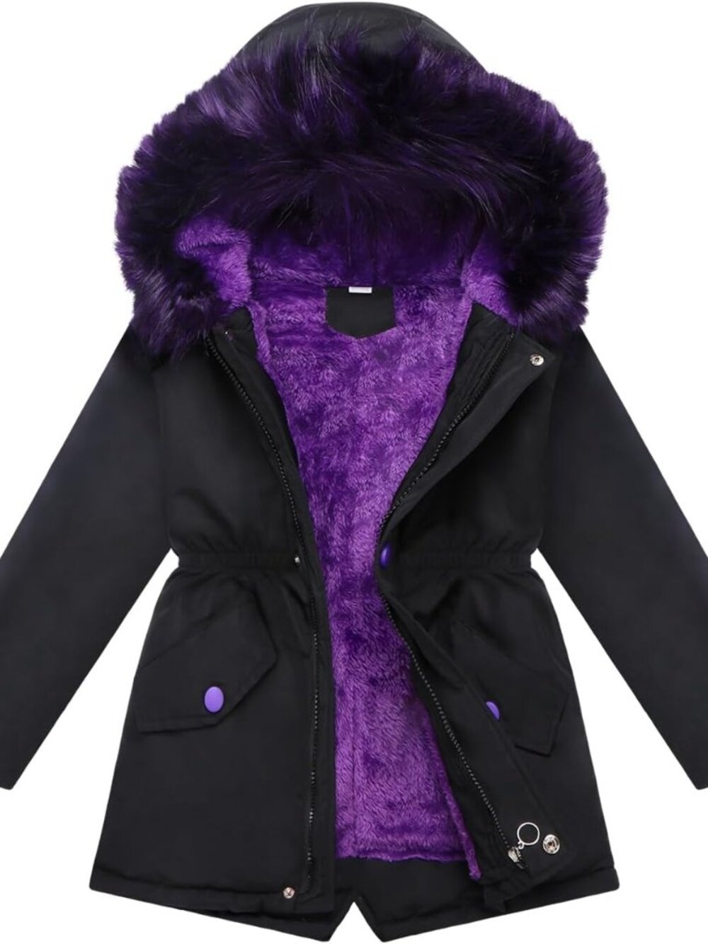 Girl Winter Coat Heavyweight Hooded Puffer Jacket Kid Parka Outwear